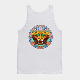 Minhwa: Dragon Face on Shield C Type Tank Top